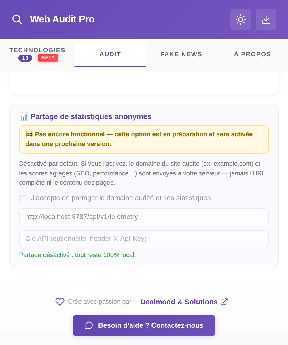 Web Audit Pro : comparaison avec un concurrent et audit multi-pages